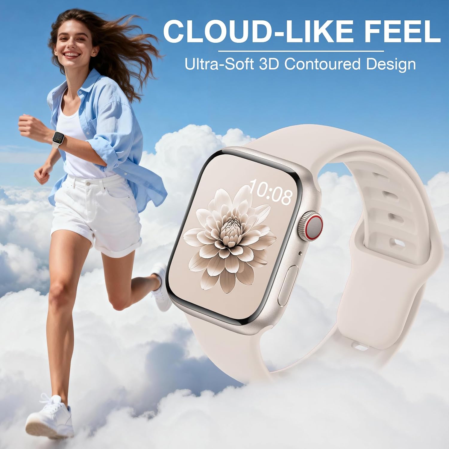 10 Pack Silicone Sport Bands Compatible with Apple Watch Band Women Men