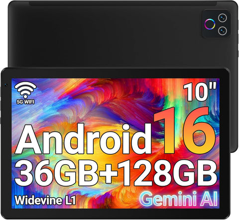 URAO Tablet,10.1" Android 16 Tablet Octa-core 36GB+128GB Dual Camera