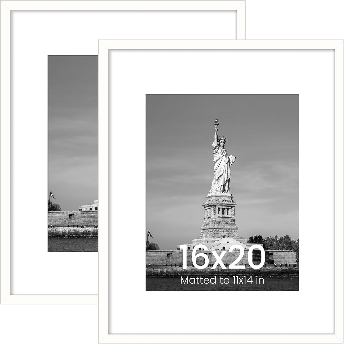 ENJOYBASICS 16x20 Picture Frame, Wall Gallery Frames Set of 2, White