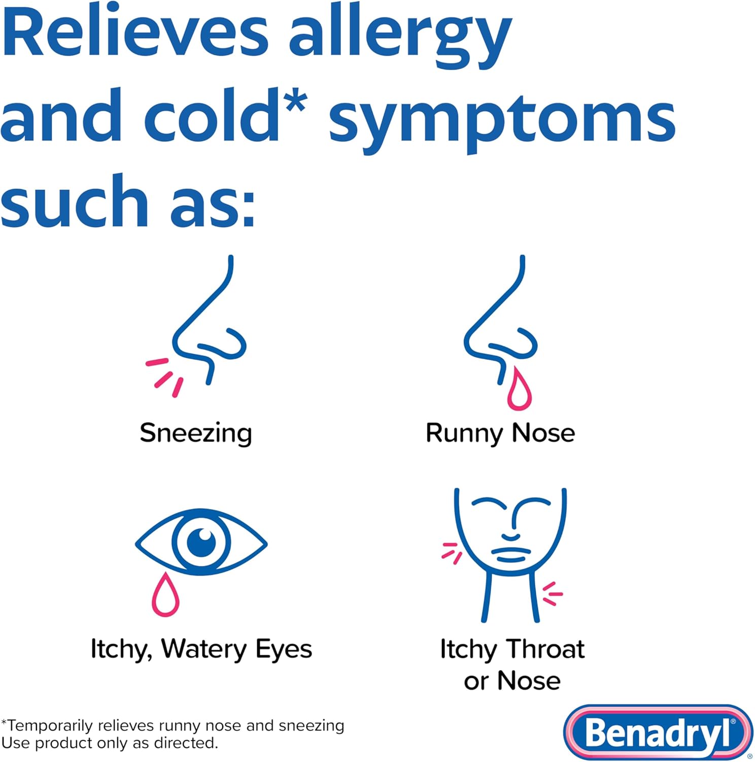 Benadryl Allergy Relief Ultratabs, 25 mg Diphenhydramine HCl, 24 ct