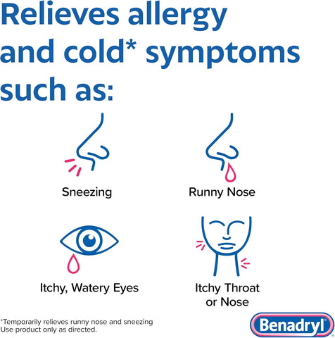 Benadryl Allergy Relief Ultratabs, 25 mg Diphenhydramine HCl, 24 ct