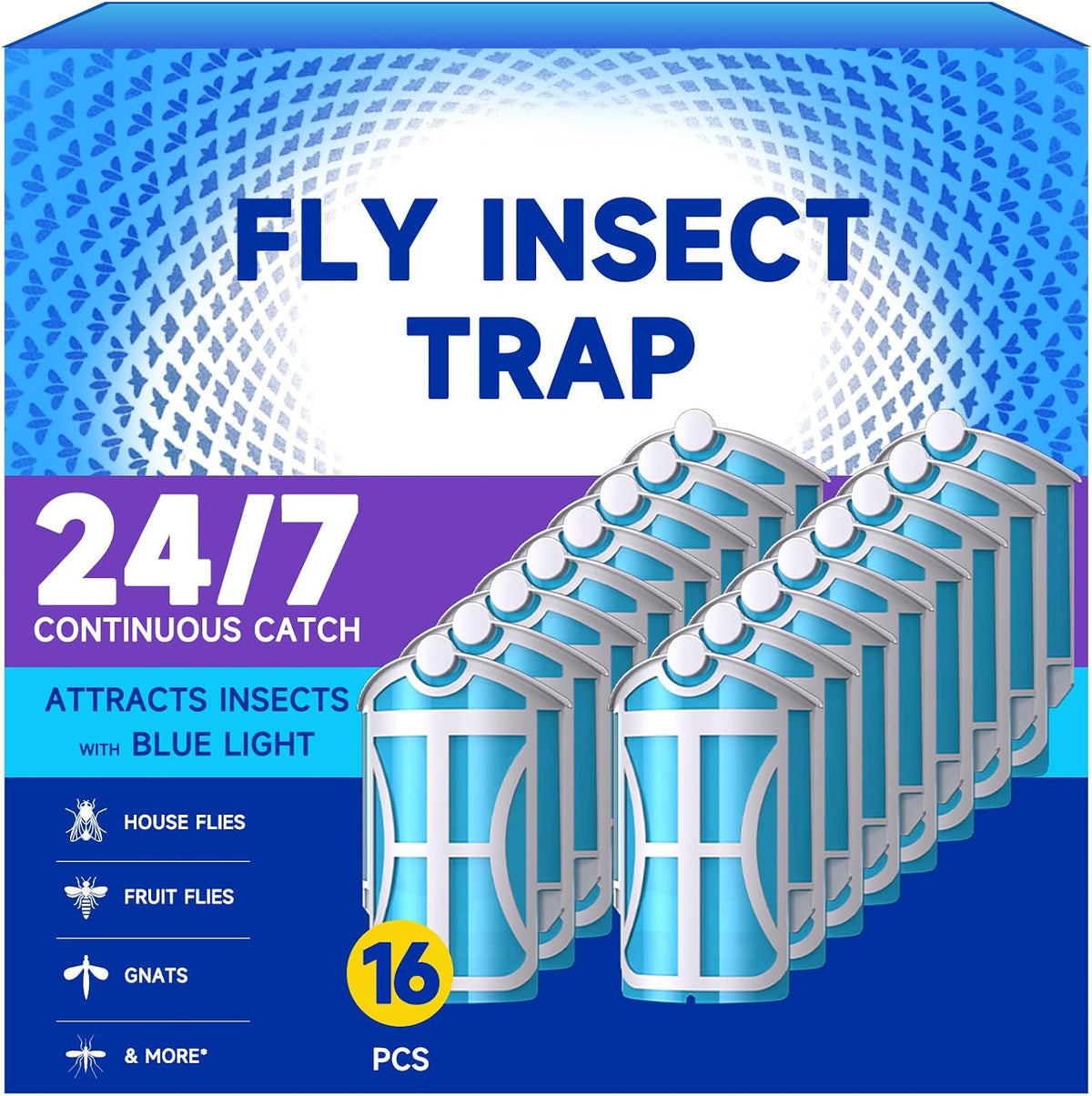 16 Pack Flying Insect Trap Refills, Compatible with M364 M364A and Max - Easy to Use