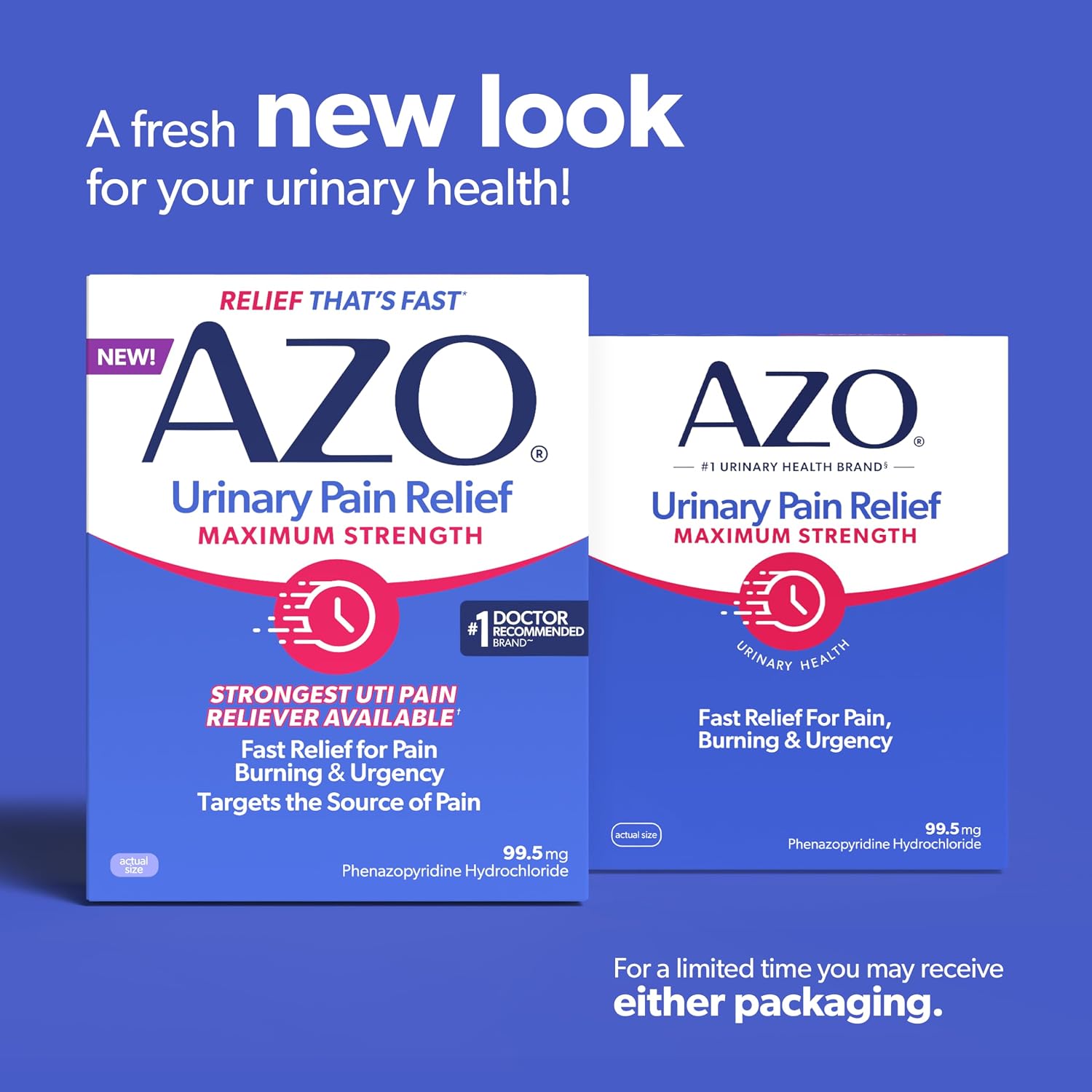 AZO Urinary Pain Relief Maximum Strength, Fast Relief of UTI Pain, 24 Count