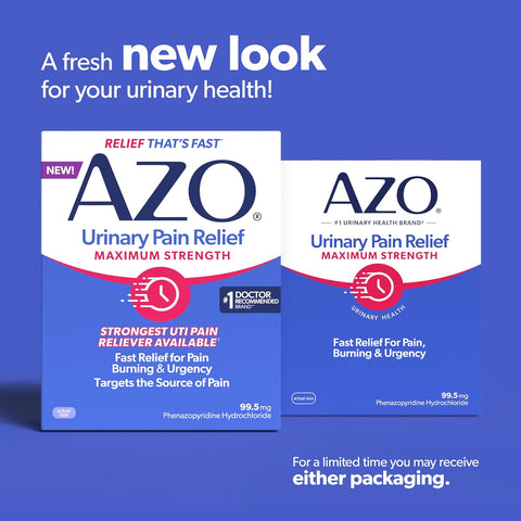 AZO Urinary Pain Relief Maximum Strength, Fast Relief of UTI Pain, 24 Count