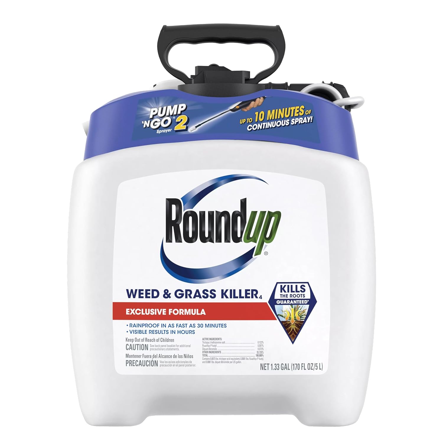 Roundup Weed & Grass Killer4 with Pump 'N Go 2 Sprayer, 1.33 gal.