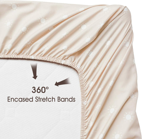 PHF 3 Pack Soft Bassinet Sheets, Rainbow Breathable Comfy Cradle Sheets for Baby Boys Girls Neutral, No Slip Universal Fit for Most Cradle and Bassinet Mattress, Rainbow