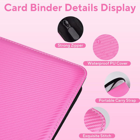 Portable 9-Pocket Trading Card Binder, Holds 1080 Cards