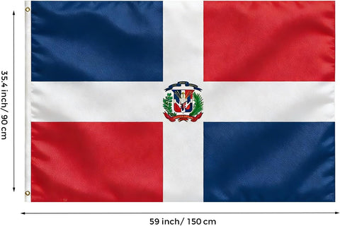 Dominica Flag, Flag of Dominica 3x5 Ft - Polyester Lightweight Flags with 2 Brass Grommets for Dominican Party Decorations, Sports Events Decorations