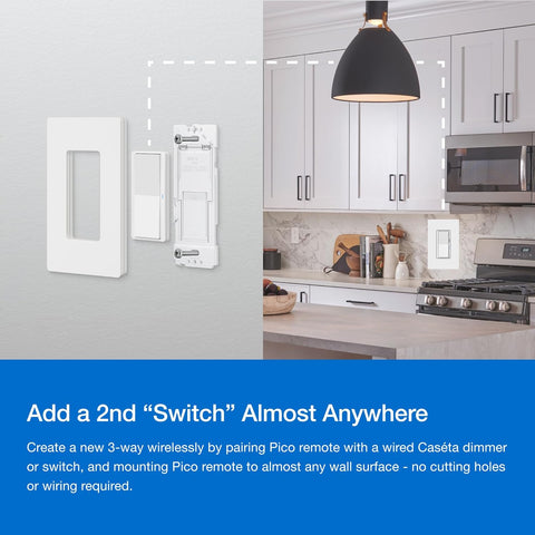 Lutron Caseta 3-Way Smart Dimmer Kit; Diva Dimmer & Paddle Wireless Remote