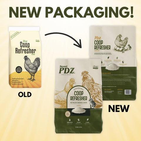 Sweet PDZ - Coop Refresher - Zeolite Odor Eliminator - Essential Chicken Coop Accessory (4-Pack)
