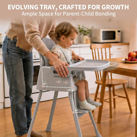CheerKid 3in1 Baby Highchair for Months & Toddlers Easy Clean Booster Chair