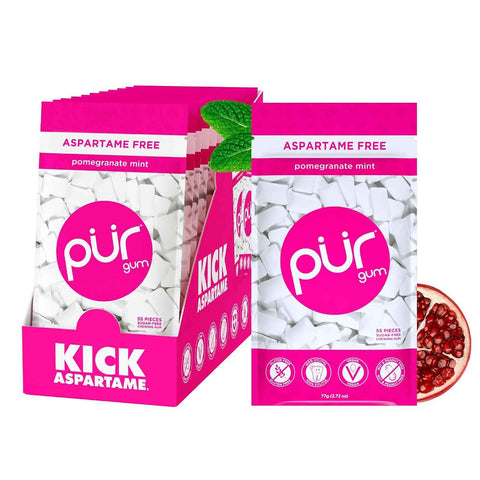 PUR Gum Pomegranate Mint Xylitol Gum No Artificial Flavor 660 Count (12x55)