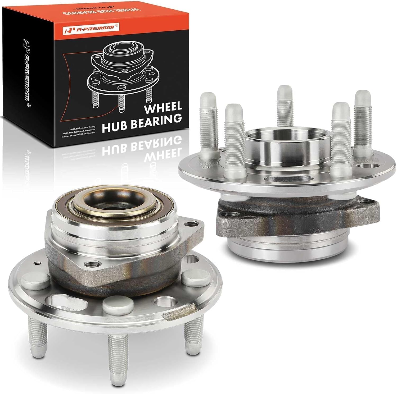 A-Premium 2 x Wheel Bearing and Hub Assembly with 5-Lug
