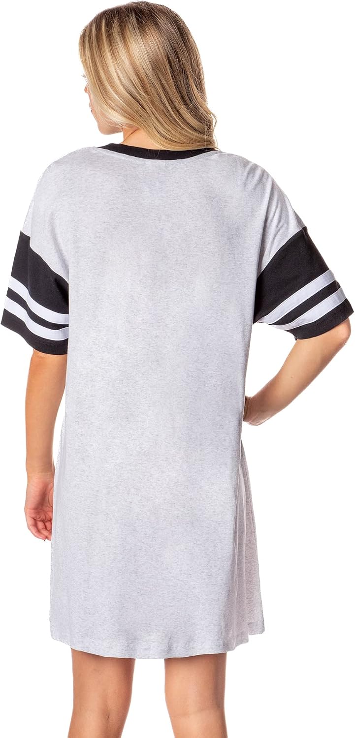 INTIMO Peanuts Joe Cool Snoopy Woodstock Oversized Boyfriend Varsity Nightgown Womens Night Shirt