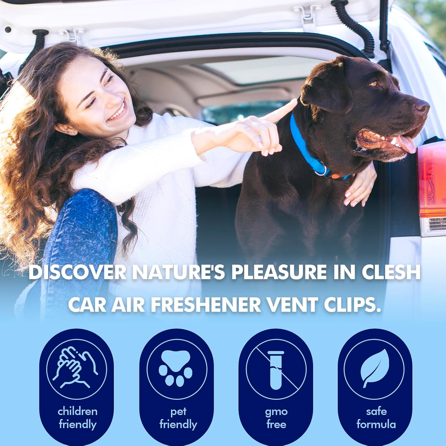CLESH Car Air Fresheners Vent Clips, Fresh, 6-Pack, 4ml Each