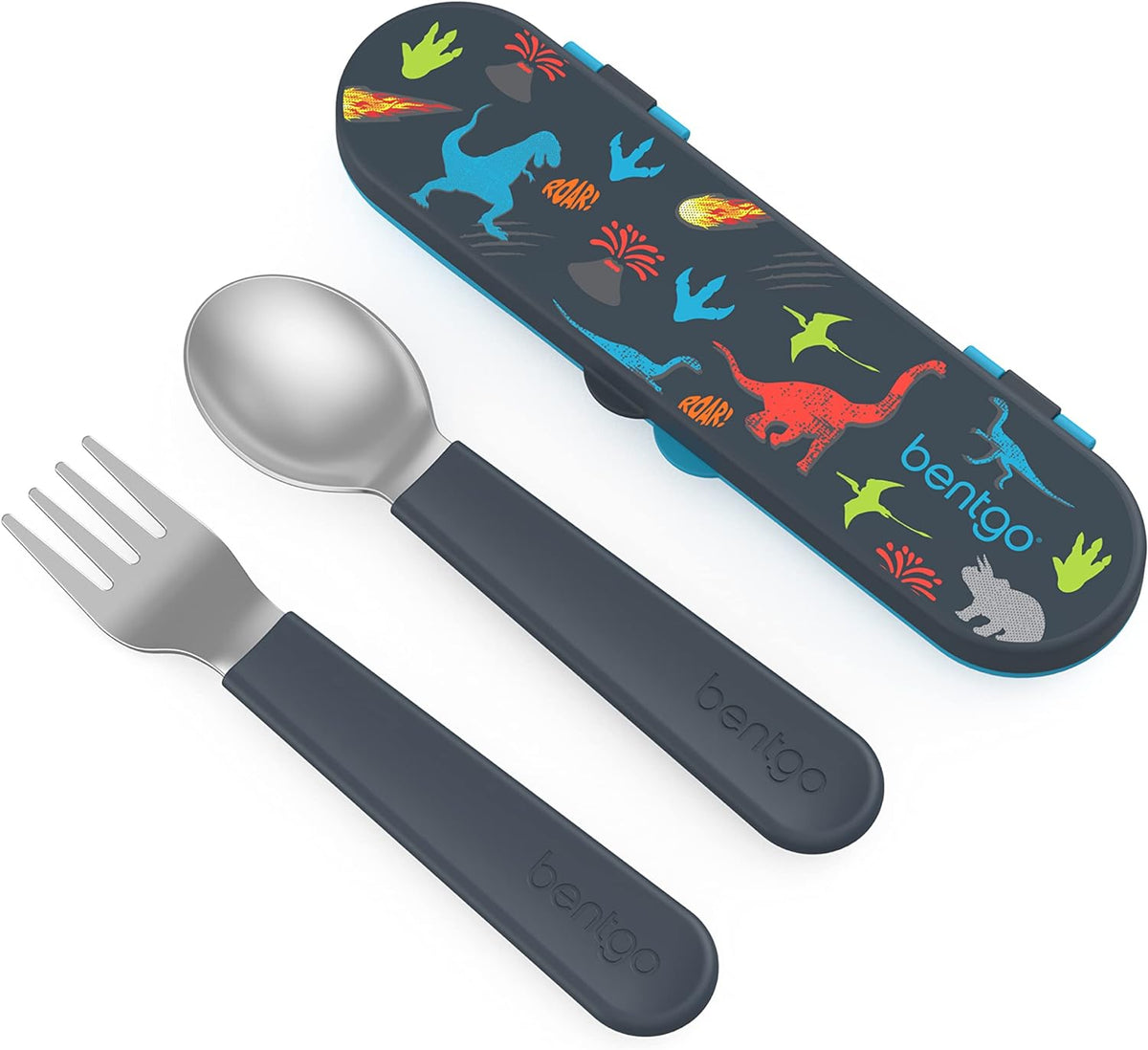 Bentgo Kids Stainless Steel Utensil Set with Fork, Spoon, & Storage Case