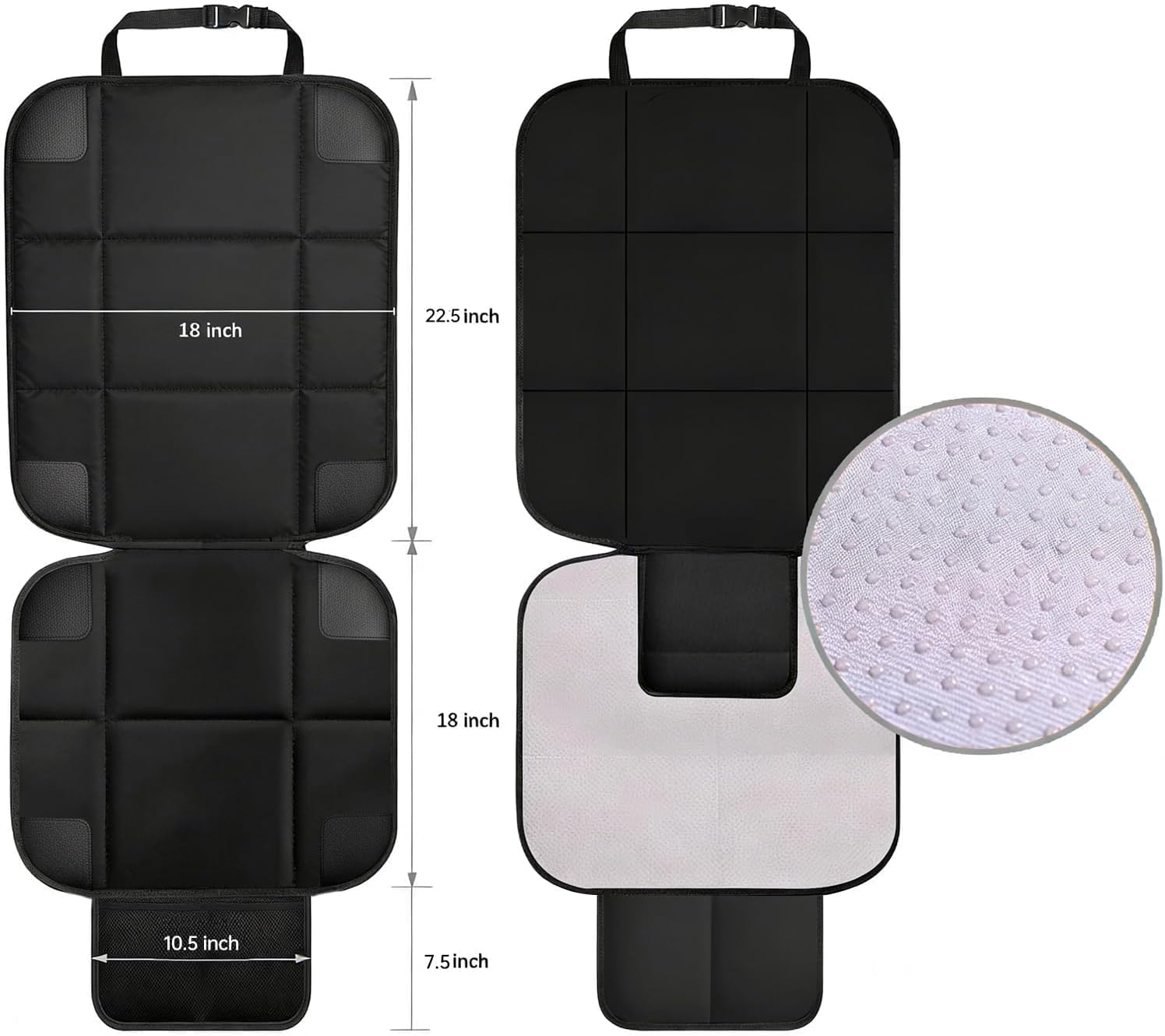 VLM 2 Pack Car Seat Protector for Child Car Seat, Waterproof Padded Cover