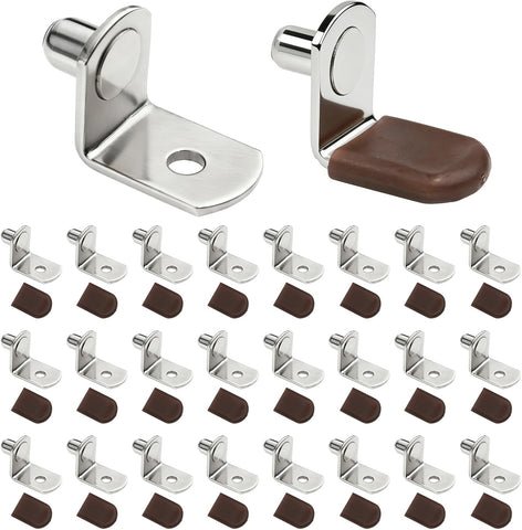 1/4 inch Cabinet Shelf pegs Support Shelf pins for Wood Shelving 30Pcs