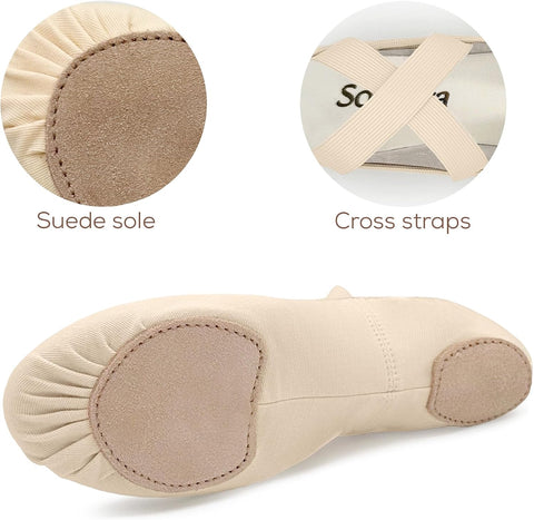 So Danca - SD16 Bliss, Stretch Canvas Split Sole Ballet Shoes for Adults, Women, High Performance