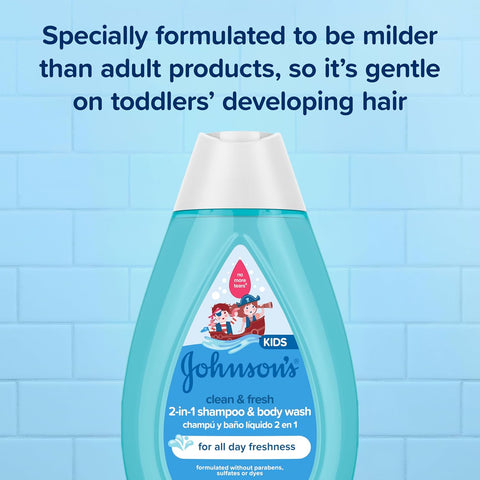 Johnson's Baby Clean & Fresh Children's Shampoo & Body Wash, 13.6 fl oz