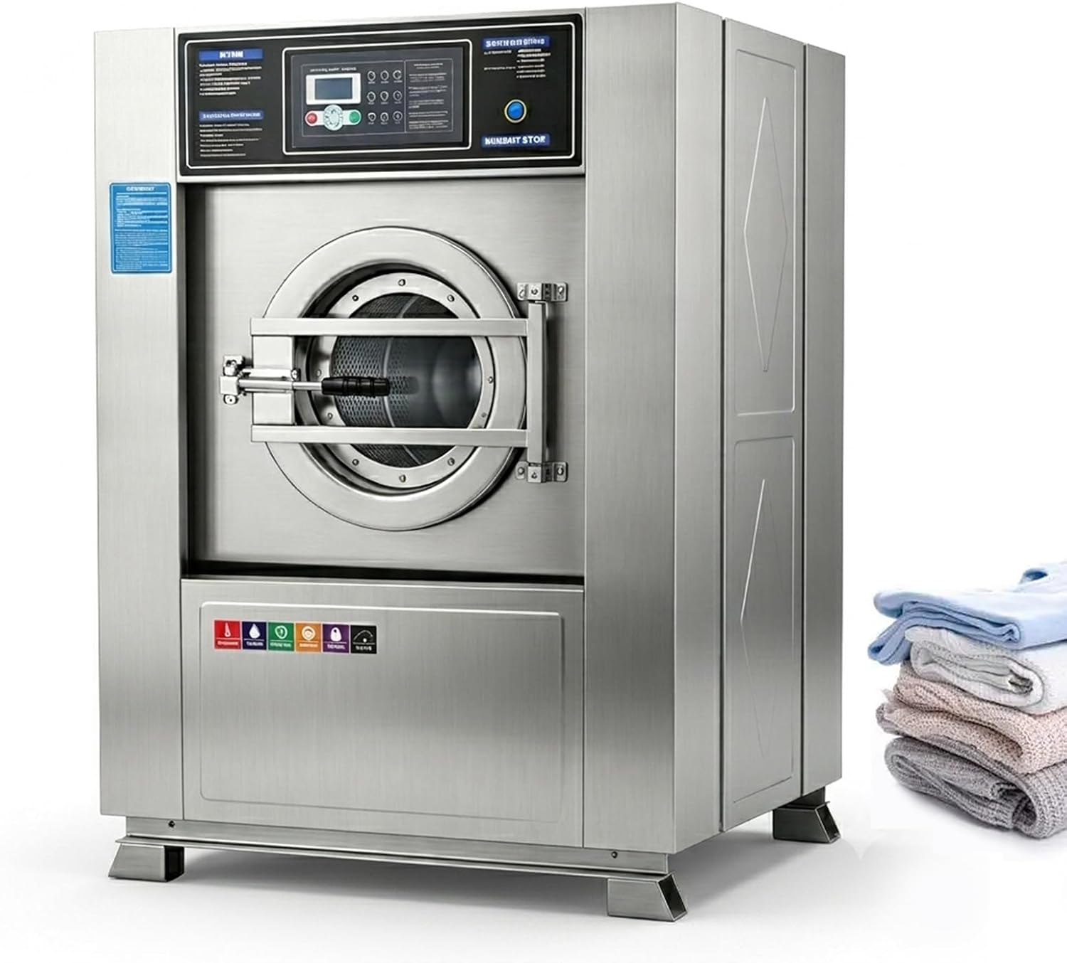 TECHTONGDA Commercial Washer and Dryer Industrial Washing Machine for Laundry Washing Dehydrating Drying 3-in-1 Commercial Washer Machine 44LBS Capacity for Workshop/Hospital/Hotel 220V 3PH