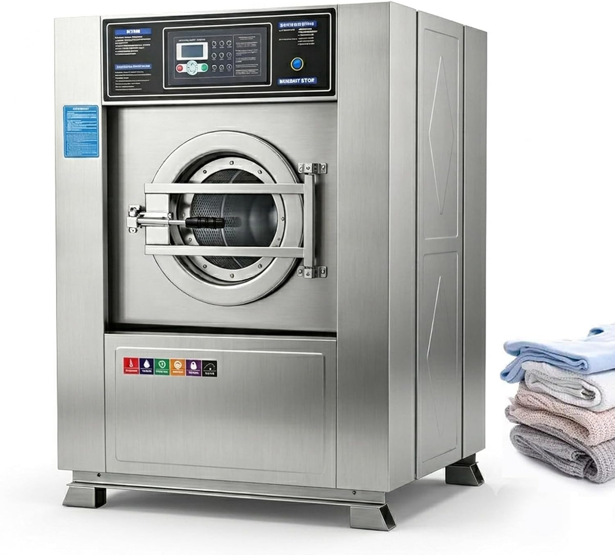 TECHTONGDA Commercial Washer and Dryer Industrial Washing Machine for Laundry Washing Dehydrating Drying 3-in-1 Commercial Washer Machine 44LBS Capacity for Workshop/Hospital/Hotel 220V 3PH