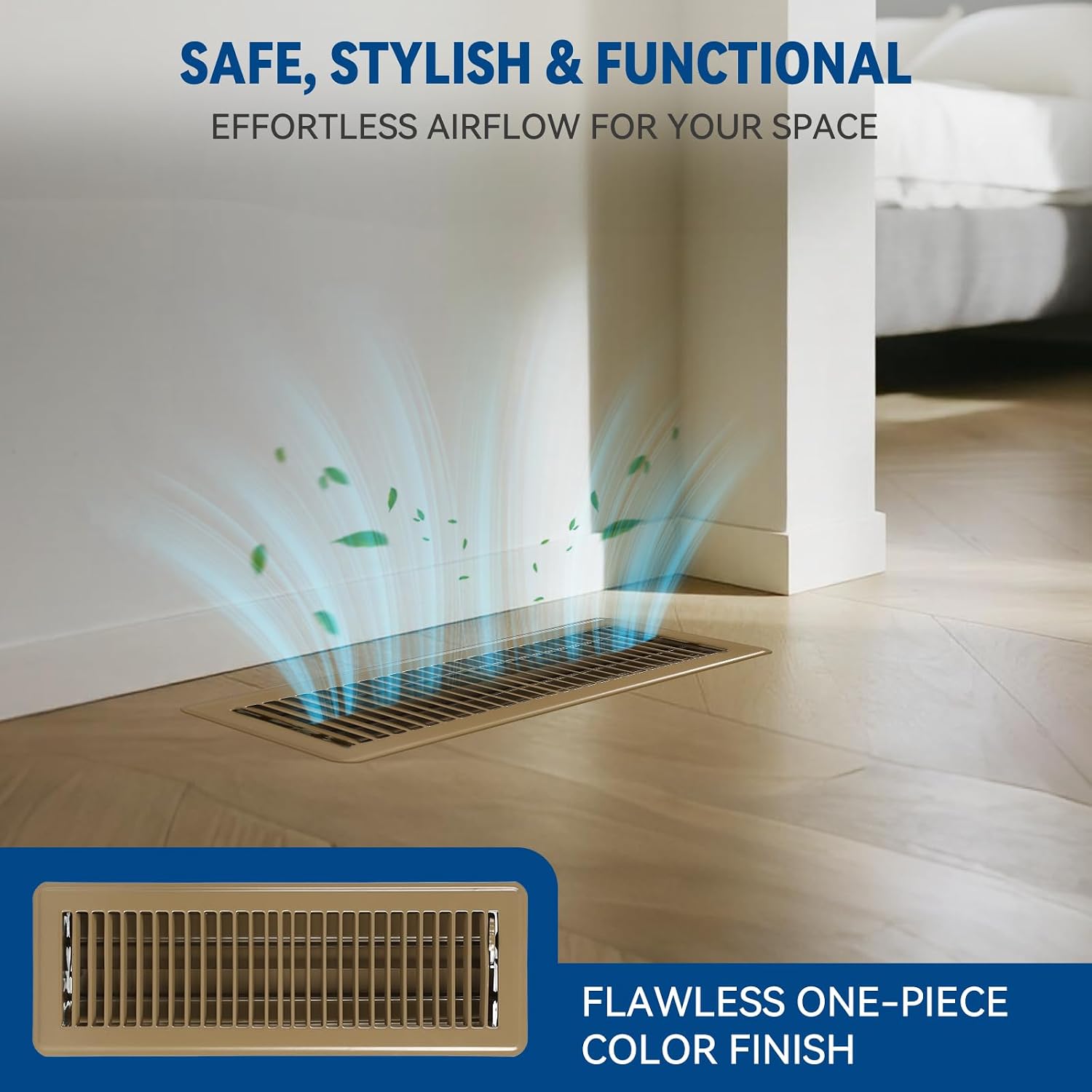 6" x 10" Floor Register Vent Covers 2Pack, Brown Floor Vent