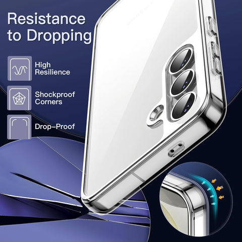 JETech Case for Samsung Galaxy S24 Plus, Anti-Yellowing, Clear