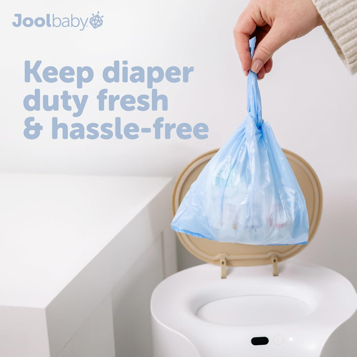 Jool Baby Diaper Disposable Bags (450 Count) - Lavender-Scented, Easy to Tie – Great for At Home & On the Go