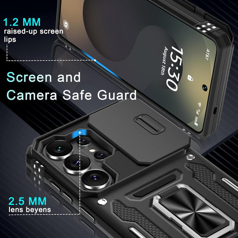 DEERLAMN for Samsung Galaxy S26 Ultra Case with Screen Protector, Black