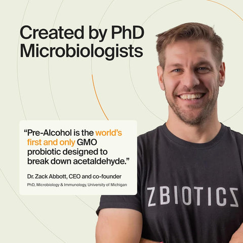 ZBiotics Pre-Alcohol Probiotic — Drink Responsibly, for an Easier Tomorrow