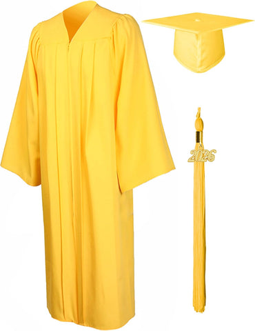 GraduationMall Matte Graduation Gown Cap Tassel Set 2026 for High School and Bachelor