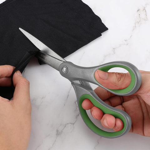 LIVINGO 8" Titanium Coated Scissors 2 Pack All Purpose Shears