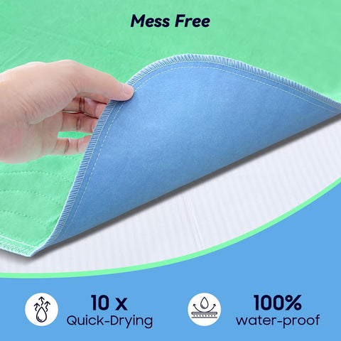 Fygrip 4 Pack 36” x 36” Extra Heavy Absorbency Washable Underpads Bed Pads