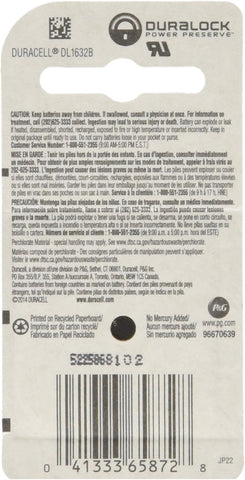2 Pcs Duracell CR1632 1632 Car Remote Batteries