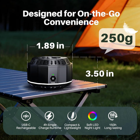 DEET-Free Electronic Mosquito Repellent Outdoor Patio (Black)