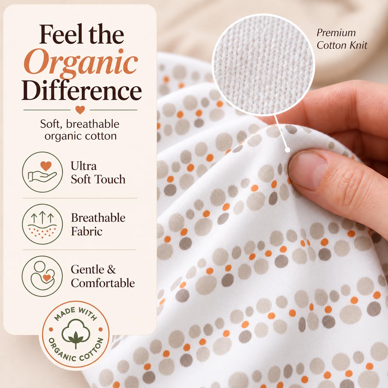 Swaddles for Newborns – 3-Pack Infant Swaddles 0-3 Months – Adjustable Newborn Swaddle Sleep Sack – Soft Organic Cotton Baby Wrap for Safe & Cozy Sleep