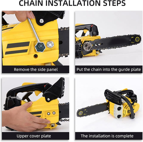 4 Pack 10 Inch Chainsaw Chain S40 3/8" LP Pitch .050" Gauge 40 Drive Links, 10-inch Replacement Chains Fits Remington, Greenwork, Sunjoe, Worx, Craftsman and More