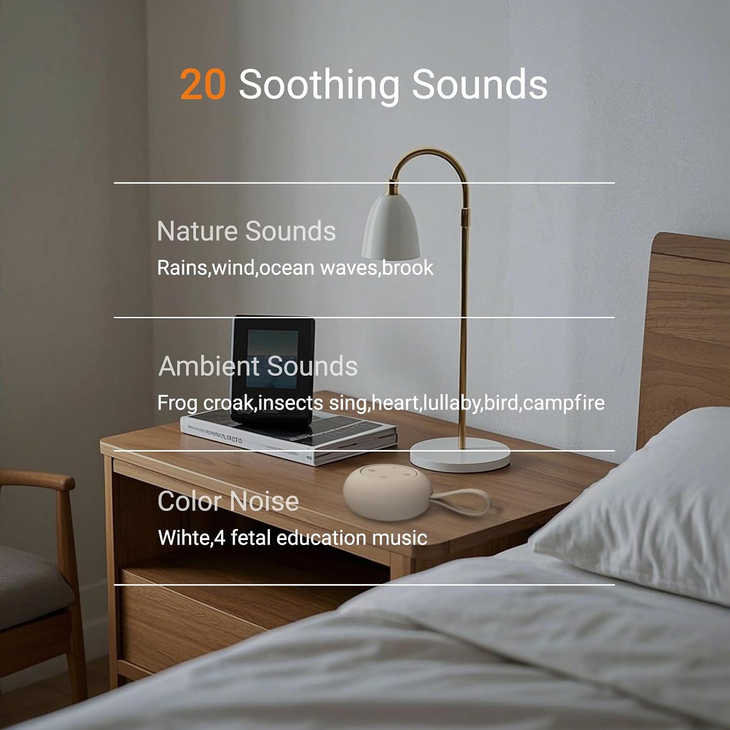 Portable Baby Sound Machine & Essentials for Babies & Kids-Putty