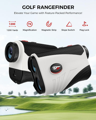 Golf Rangefinder with Slope On/Off - 1200 Yards 7X Magnification