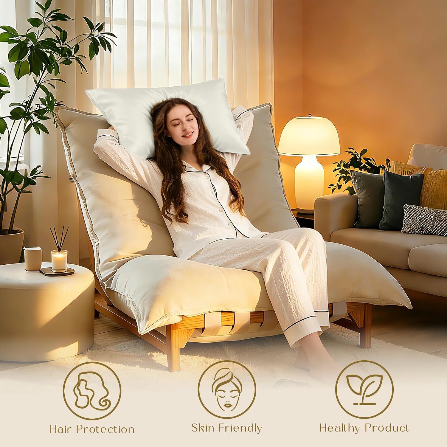 ZIMASILK 100% Pure Mulberry Silk Pillow Cases for Hair and Skin, Queen