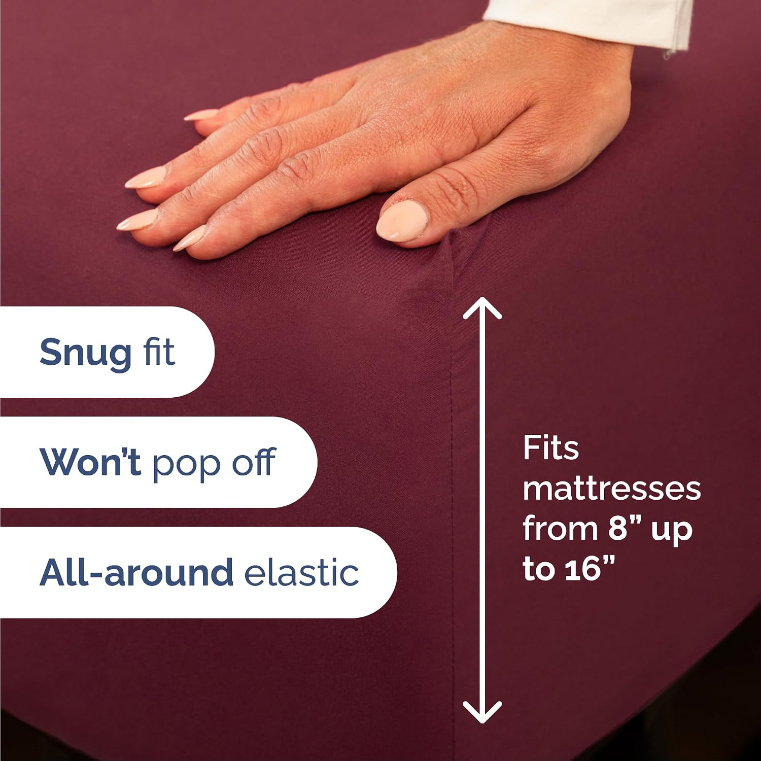 Cal King Size 4 Piece Sheet Set - Breathable & Cooling Sheets - Burgundy