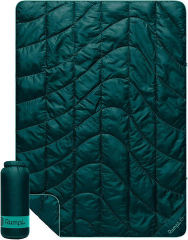 Rumpl Travel Puffy Ultra-Packable Blanket, Sea Moss