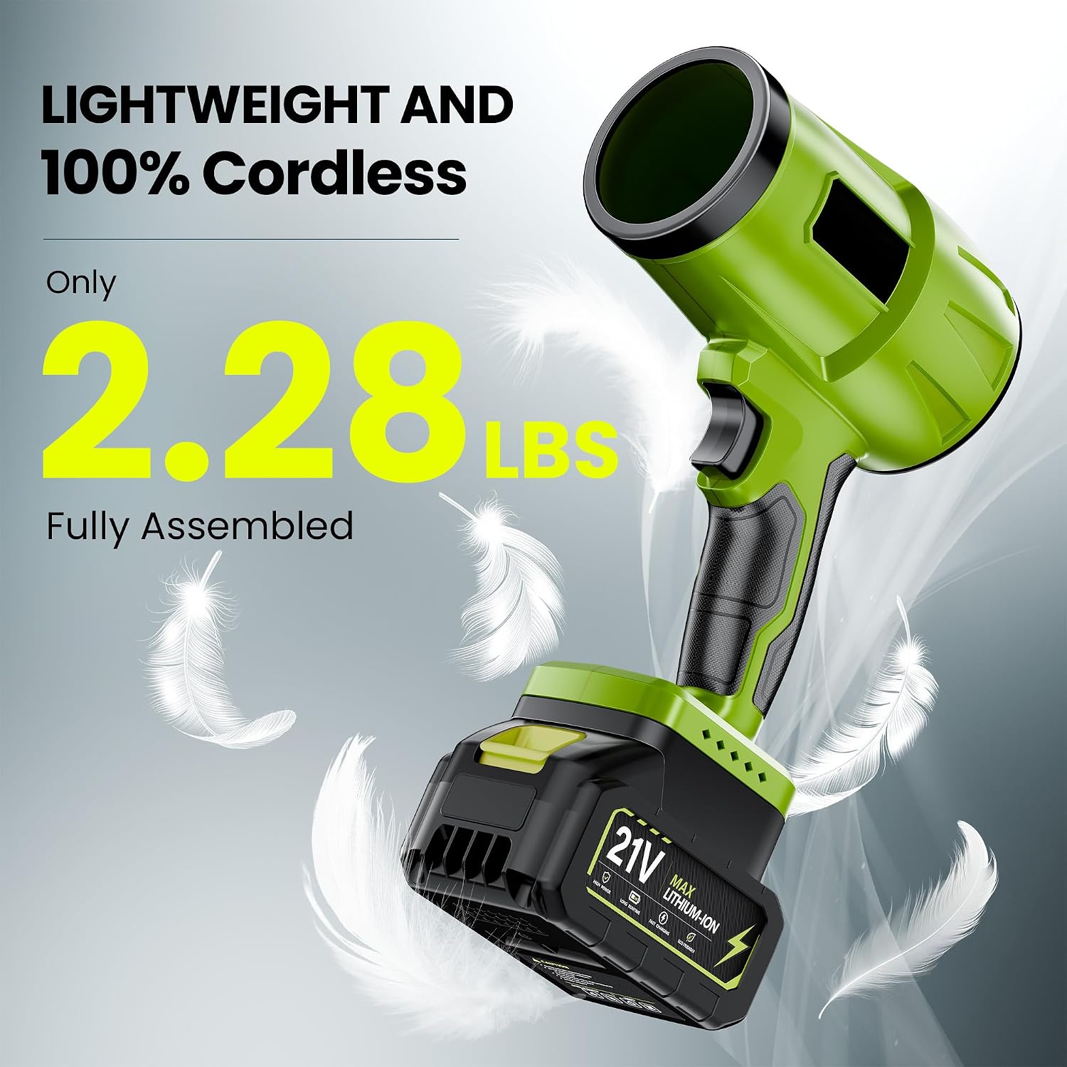 Cordless Leaf Blower, Lightweight Handheld Blowers for Lawn Care