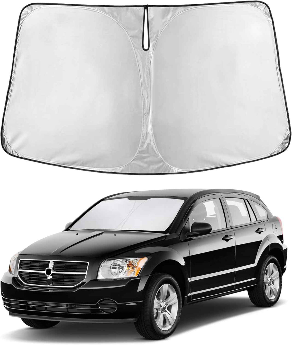 EcoNour Windshield Sunshade Compatible for Dodge Caliber 2007-2011 2012