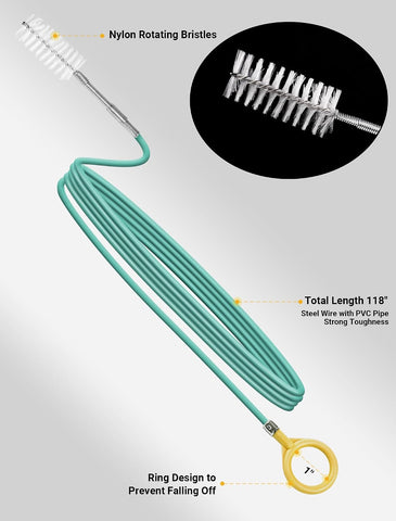 SARDVISA 120-Inch Sunroof Drain Cleaning Brush, Flexible Tube Cleaner