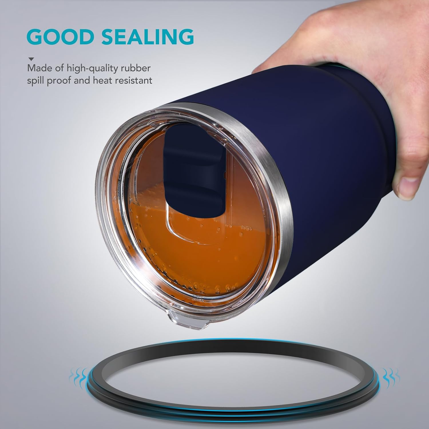 20 oz Tumbler Lid, Replacement Lids Compatible for YETI 20 oz Tumbler, 10/24 oz Mug and 10 oz Lowball, Travel Spill Proof Cup Lids Covers with Magnetic Slider Switch, BPA Free