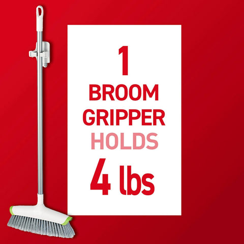 Command Broom and Mop Gripper, 3-Pack, Organize Damage-Free