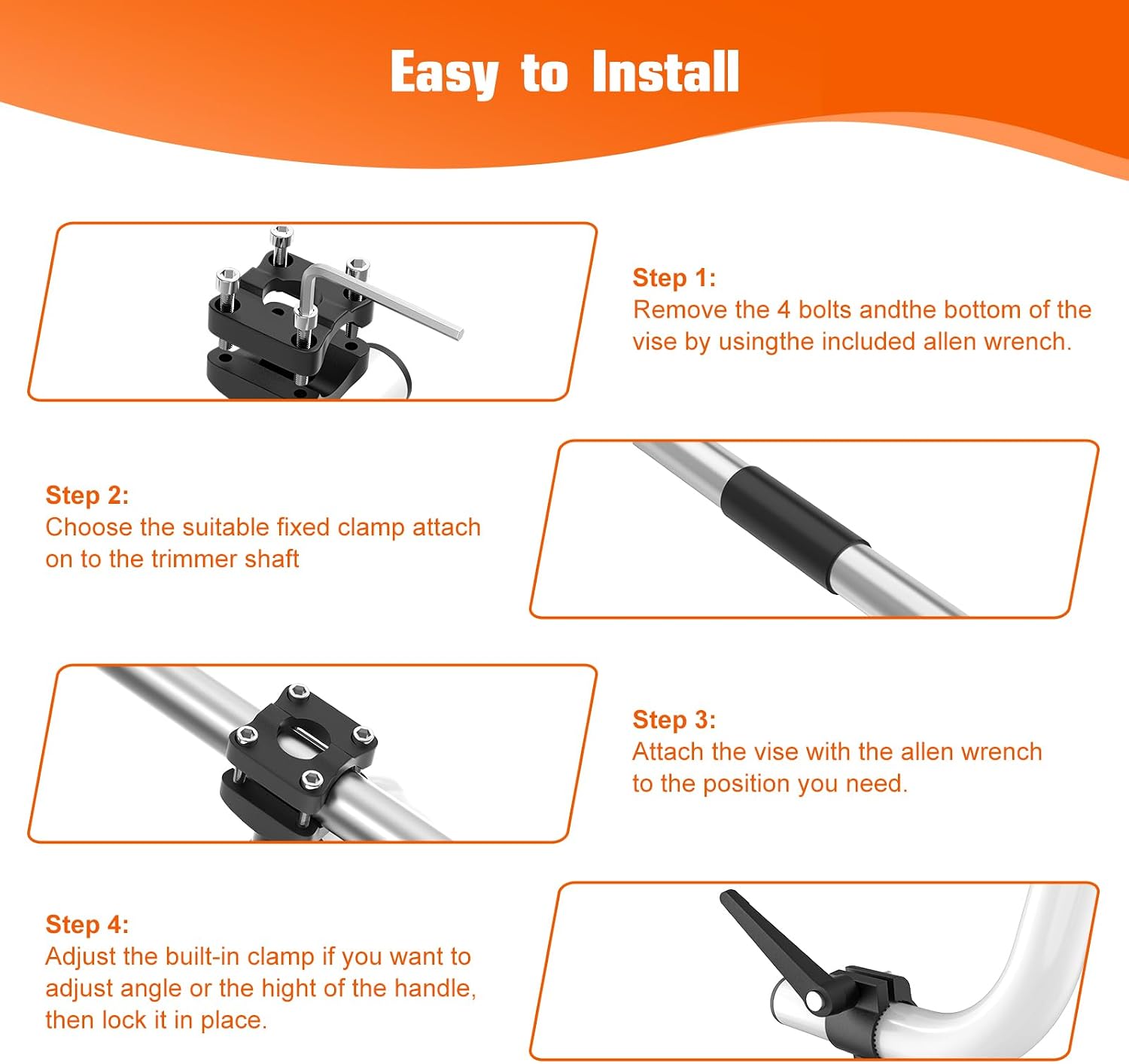 Upgraded Weed Eater Handle, String Trimmer Handle, Trimmer Grip Extension for Trimming, Weedeater Handle Grip for String Trimmer, Lawn Care (16.9")