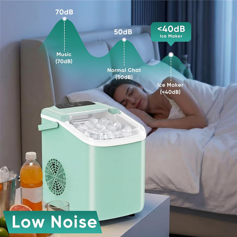 OLIXIS Countertop Ice Maker with Self-Cleaning, Portable Ice Maker Machine